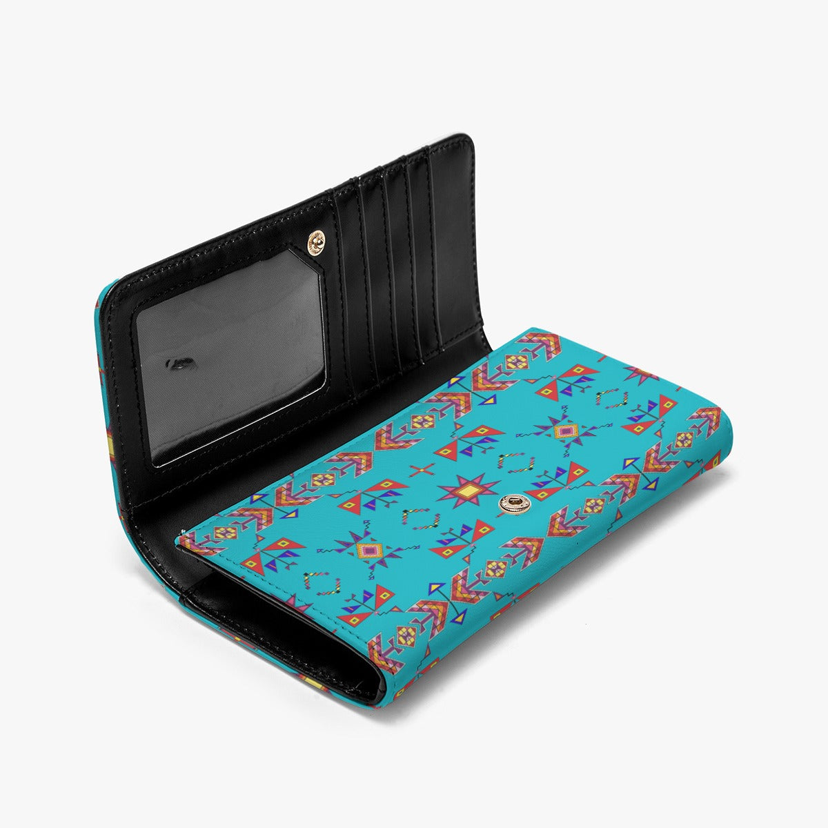 Scattered Generations Turquoise Foldable Wallet