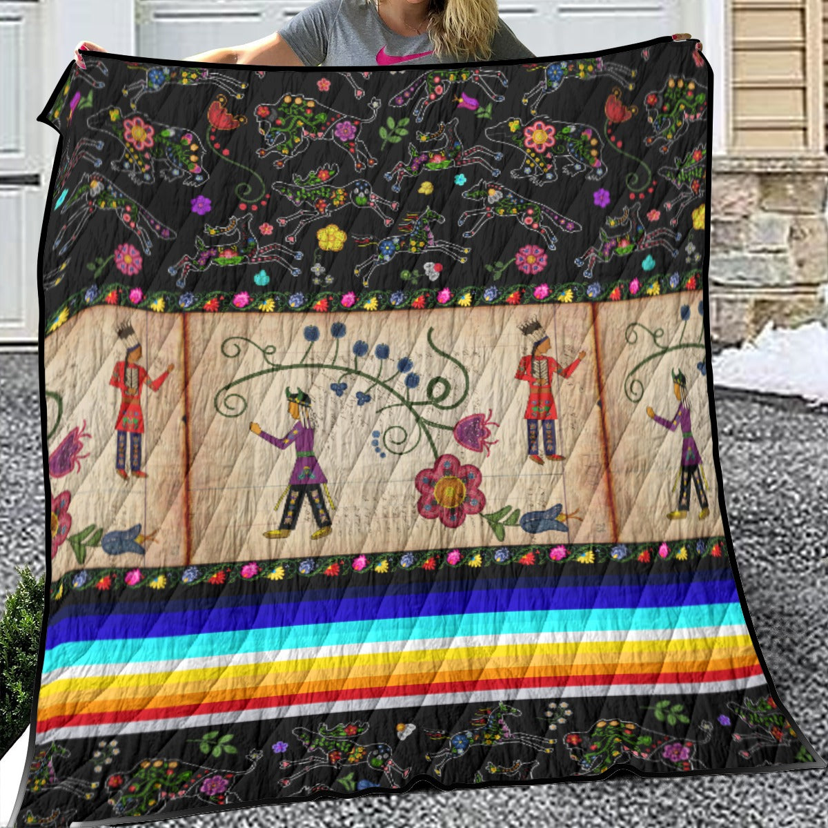 Floral Ledger Warriors 2 Lightweight & Breathable Quilt With Edge-wrapping Strips