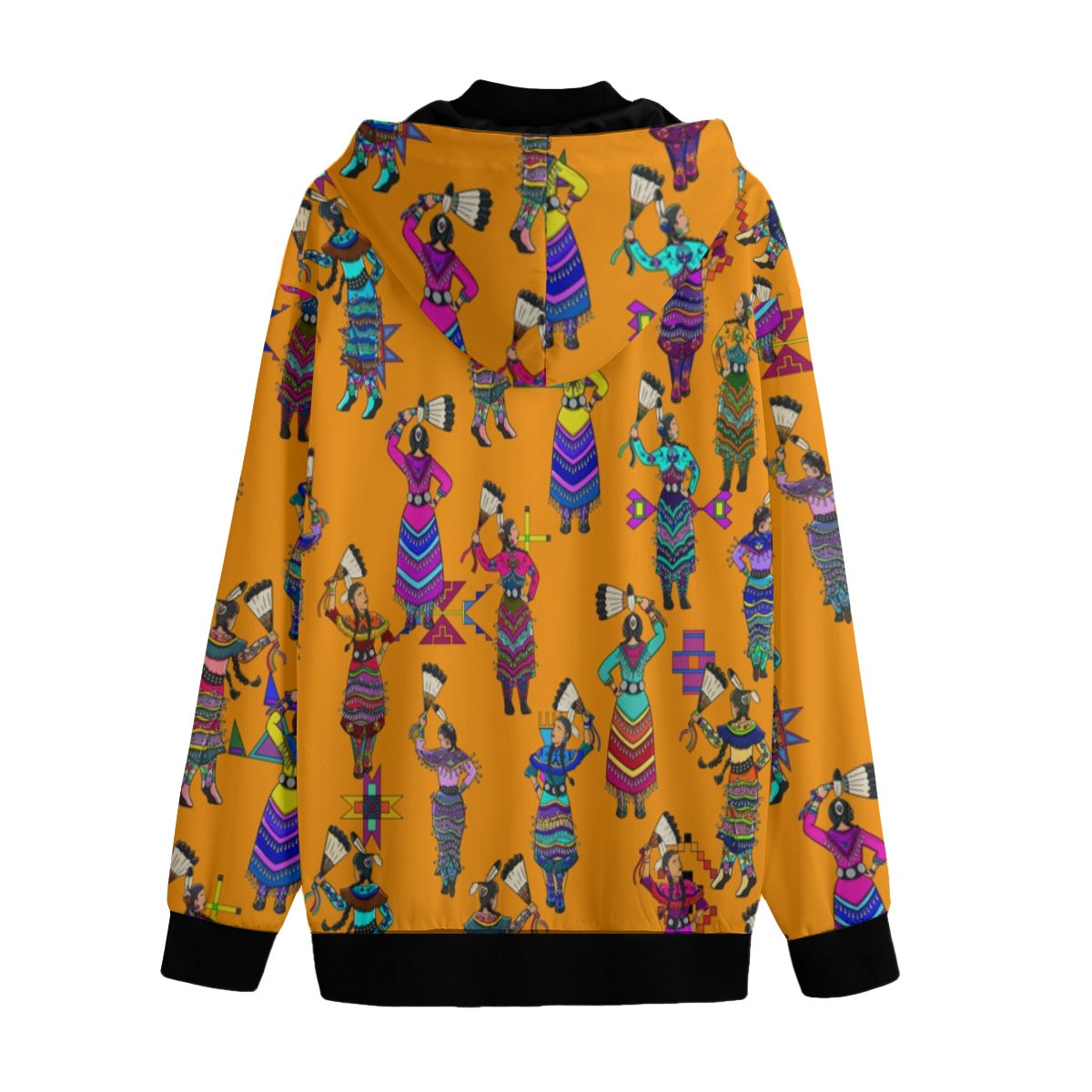 Women's Jingle Dancers Orange Men's Varsity Jacket