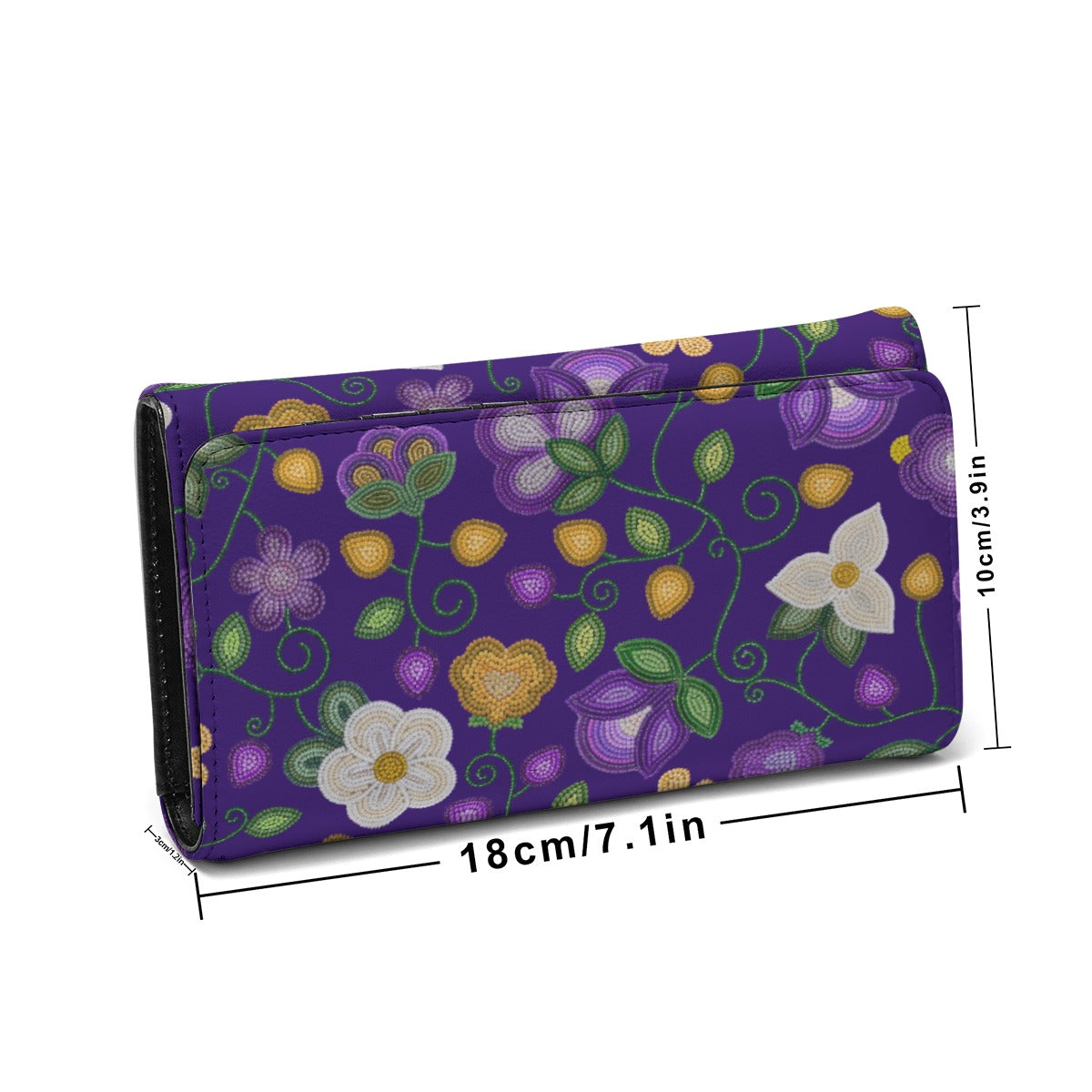 Midnight Moss Bloom Aubergine Foldable Wallet