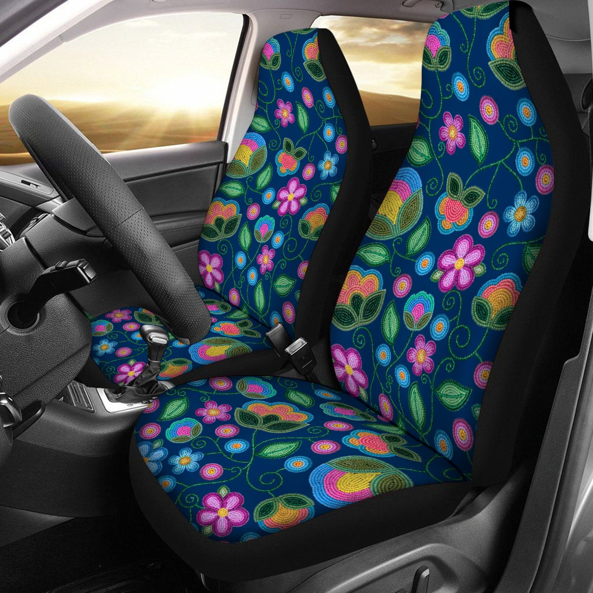 Turquoise Sunbeam Blue Universal Car Seat Cover With Thickened Back