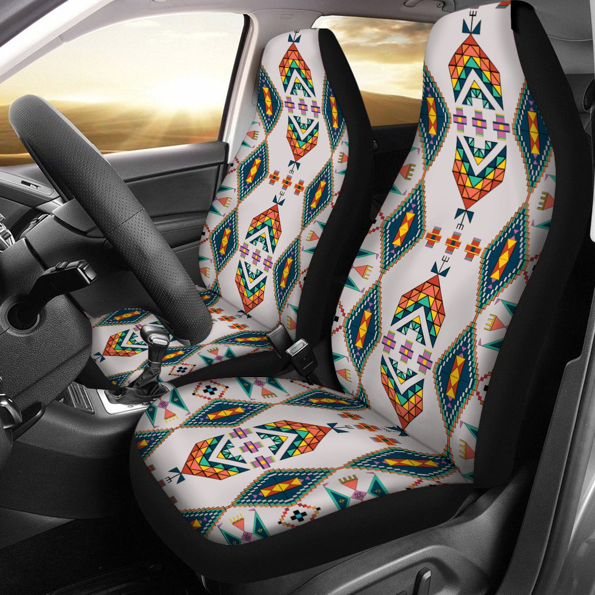Travois Tipi Light Grey Universal Car Seat Cover With Thickened Back