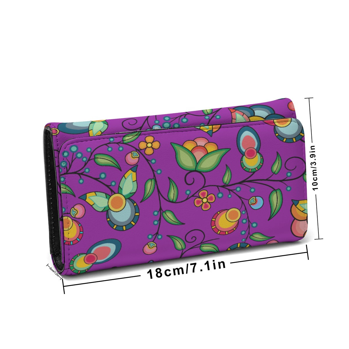 Floral Bounty Purple Foldable Wallet