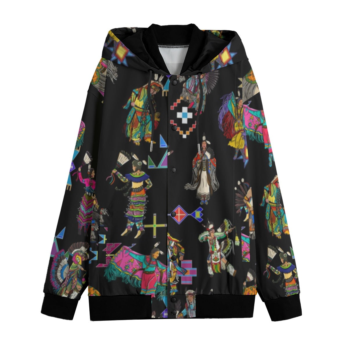 Grand Entry Dancers Black Men's Varsity Jacket