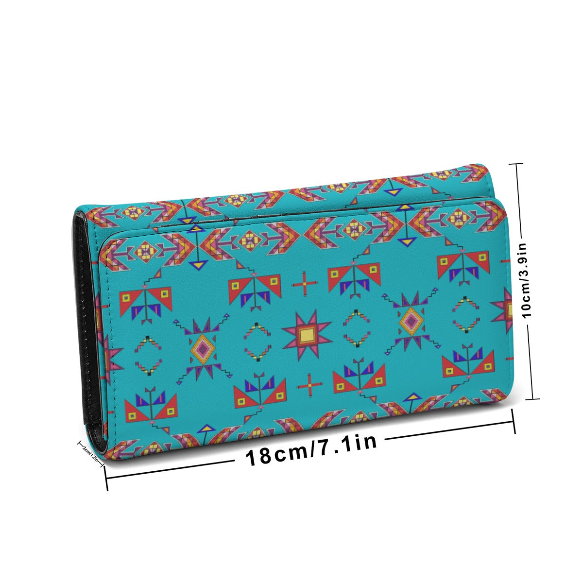 Scattered Generations Turquoise Foldable Wallet