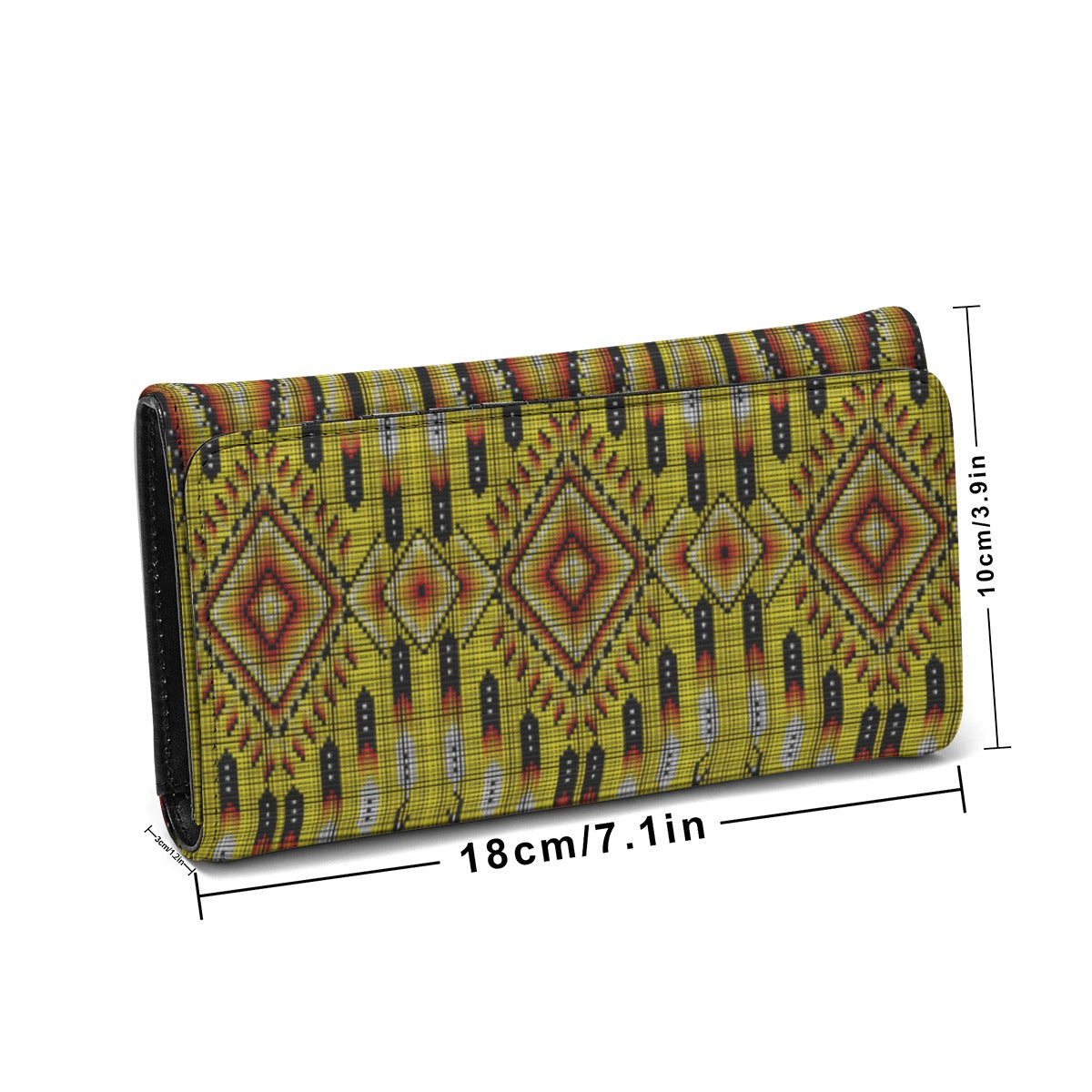 Fire Feather Yellow Foldable Wallet