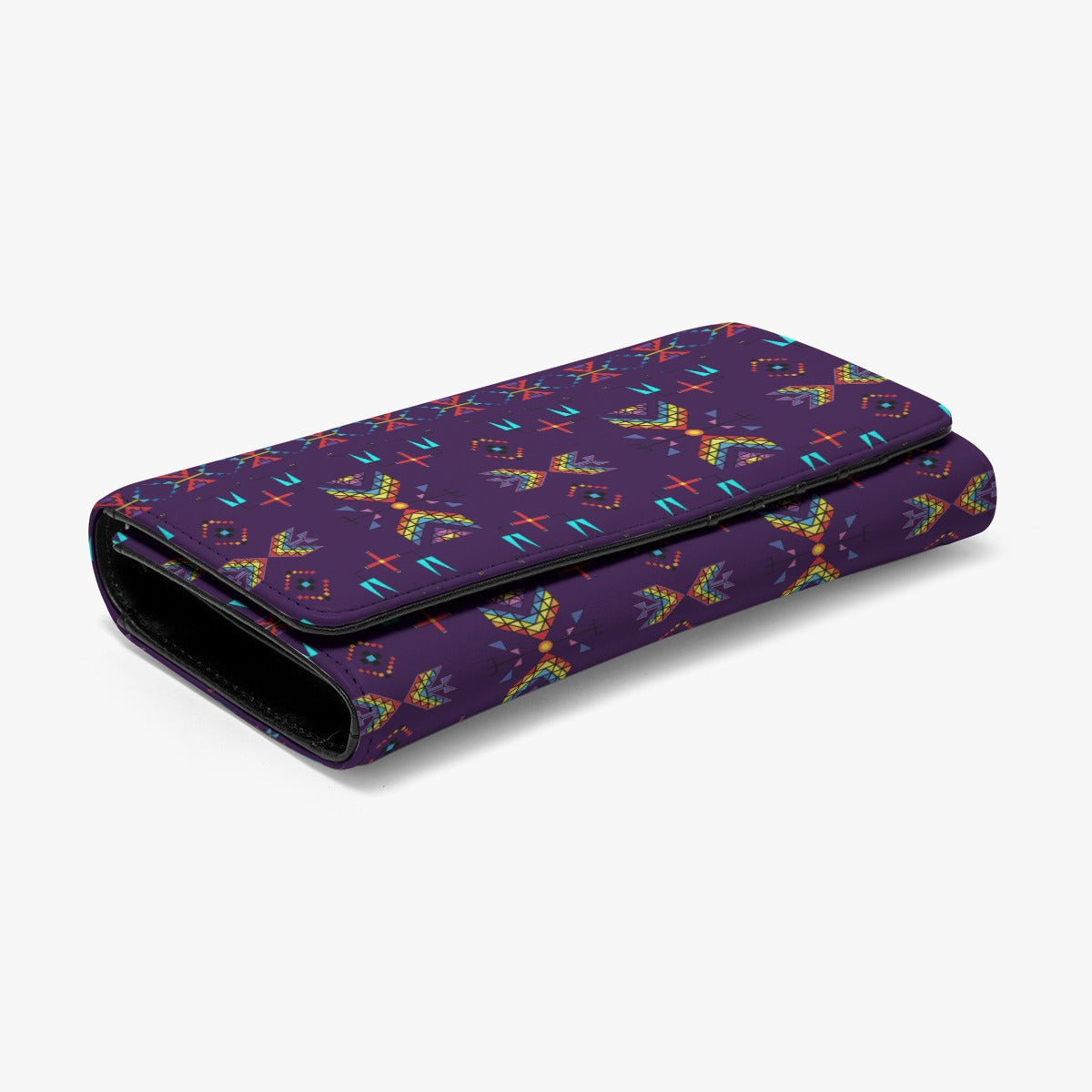 Rainy Chief Rainbow Dark Purple Foldable Wallet