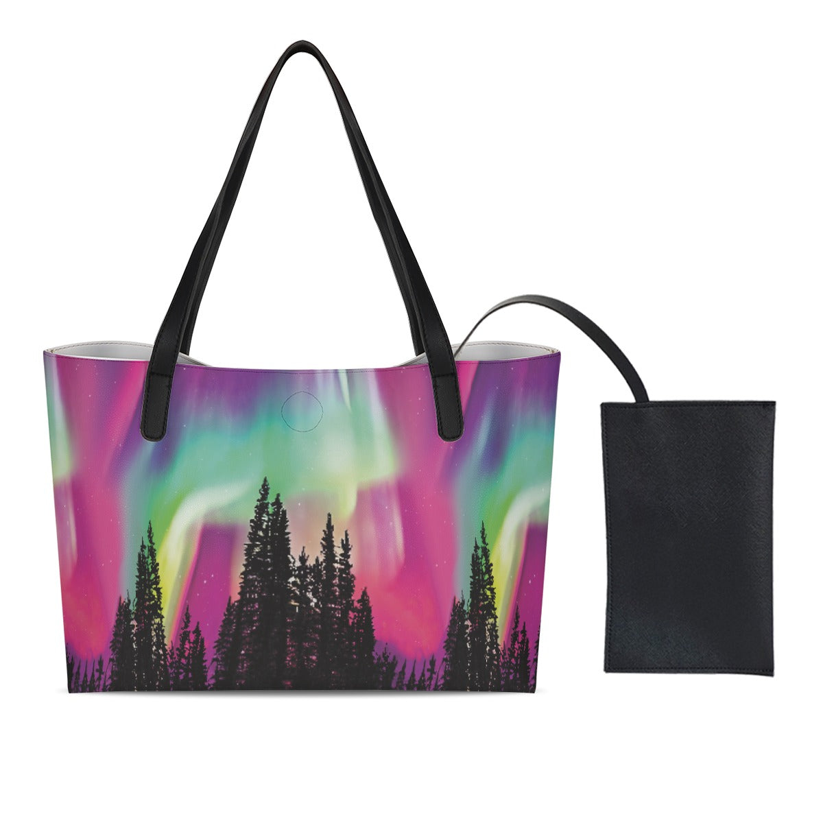 Summer Nights Shopping Tote Bag With Black Mini Purse