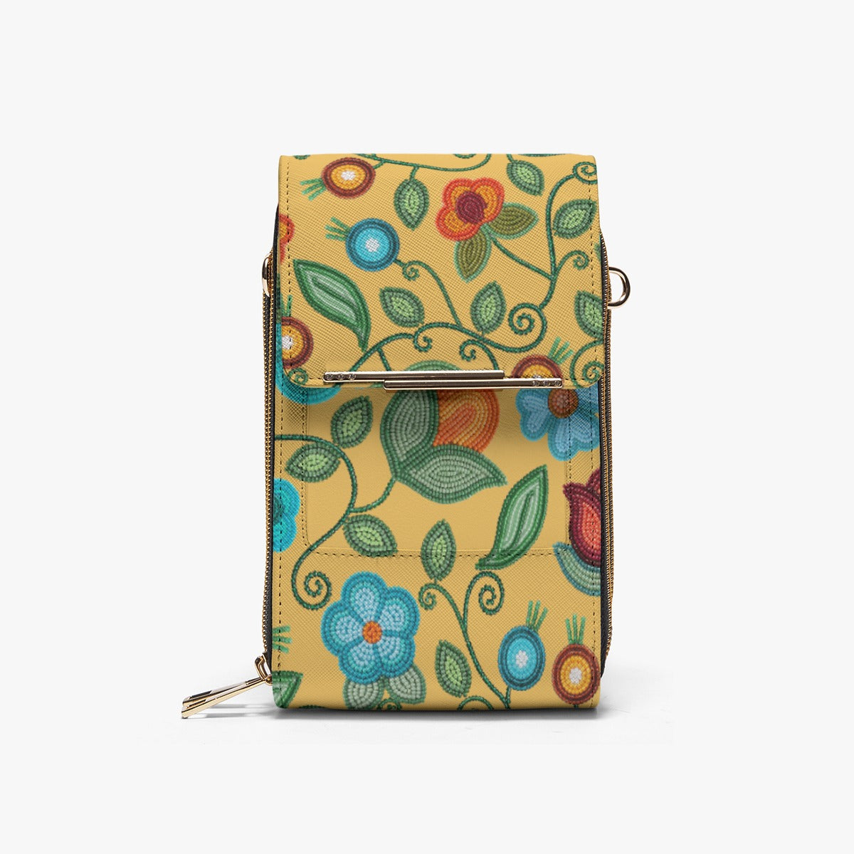 Prairie Fire Petals Honey Mobile Phone Chest Bag