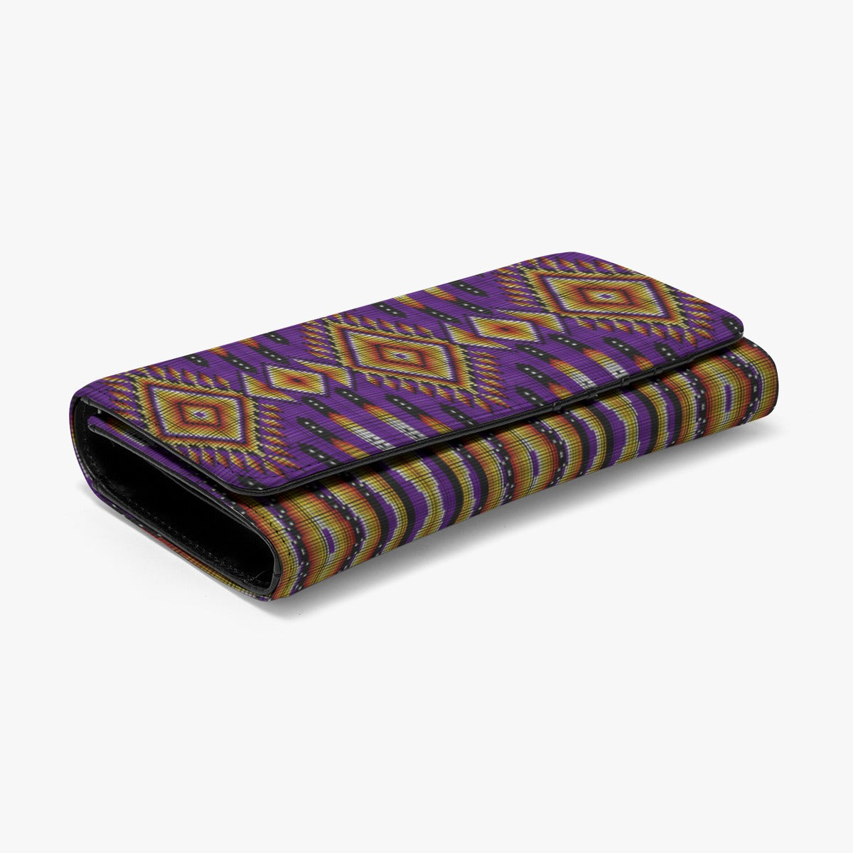 Fire Feather Purple Foldable Wallet