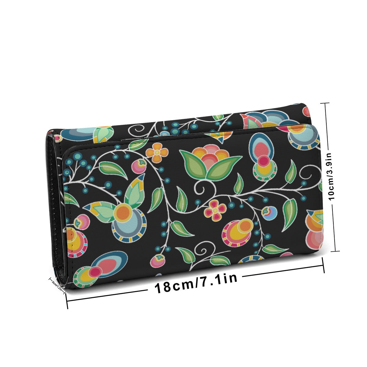 Floral Bounty Black Foldable Wallet