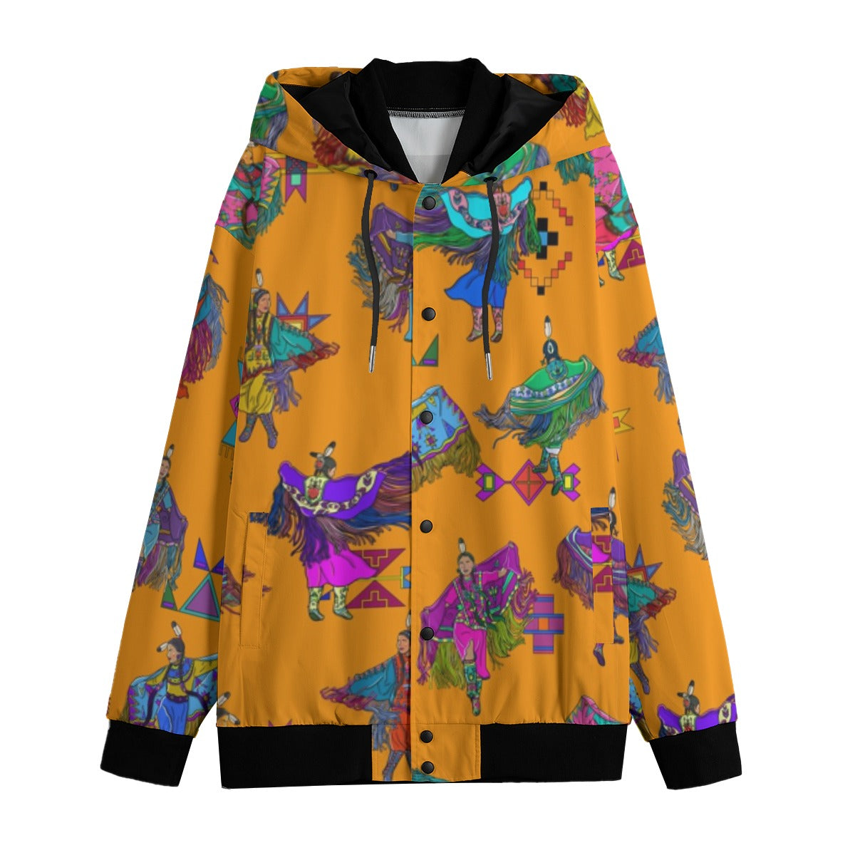 Women's Fancy Dancers Orange Men's Varsity Jacket