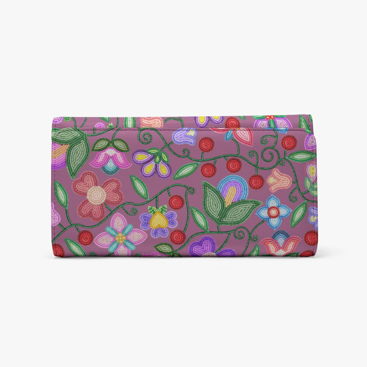 Petal Harmony Dusty Rose Foldable Wallet