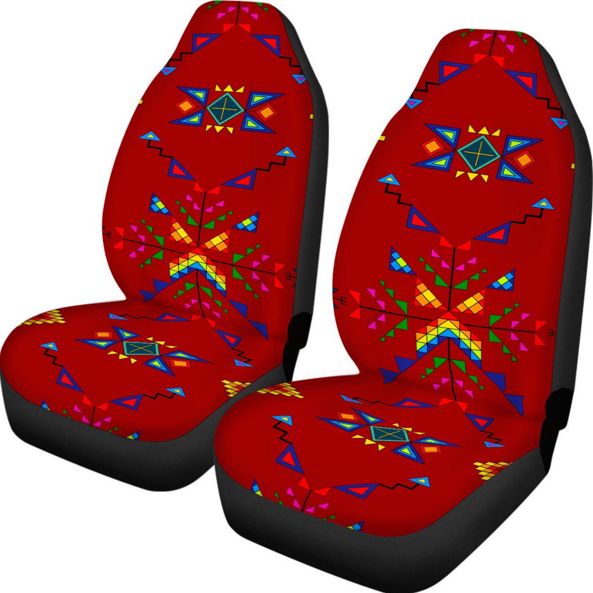 Buffalo Jump Red Universal Car Seat Cover With Thickened Back