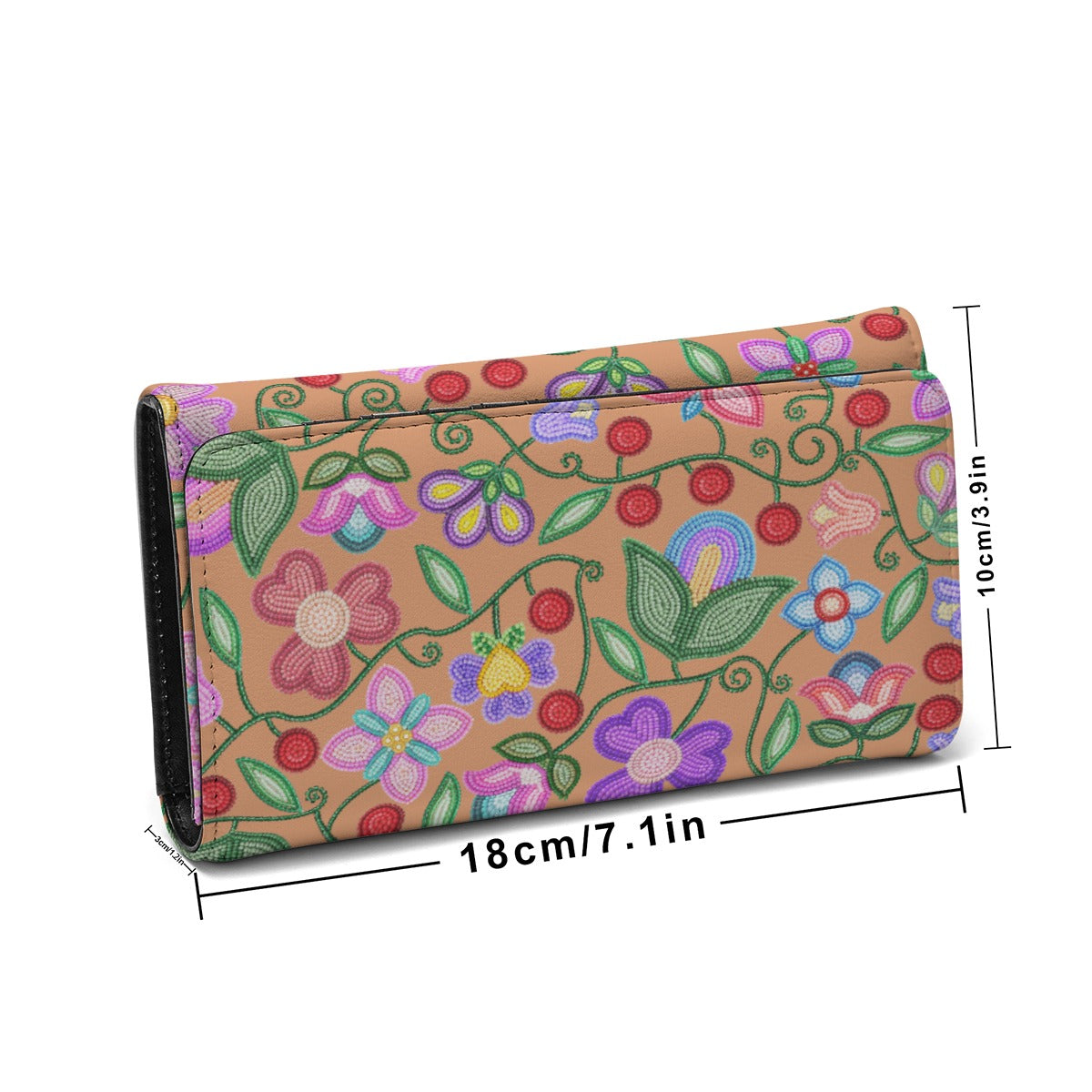 Petal Harmony Terracotta Foldable Wallet