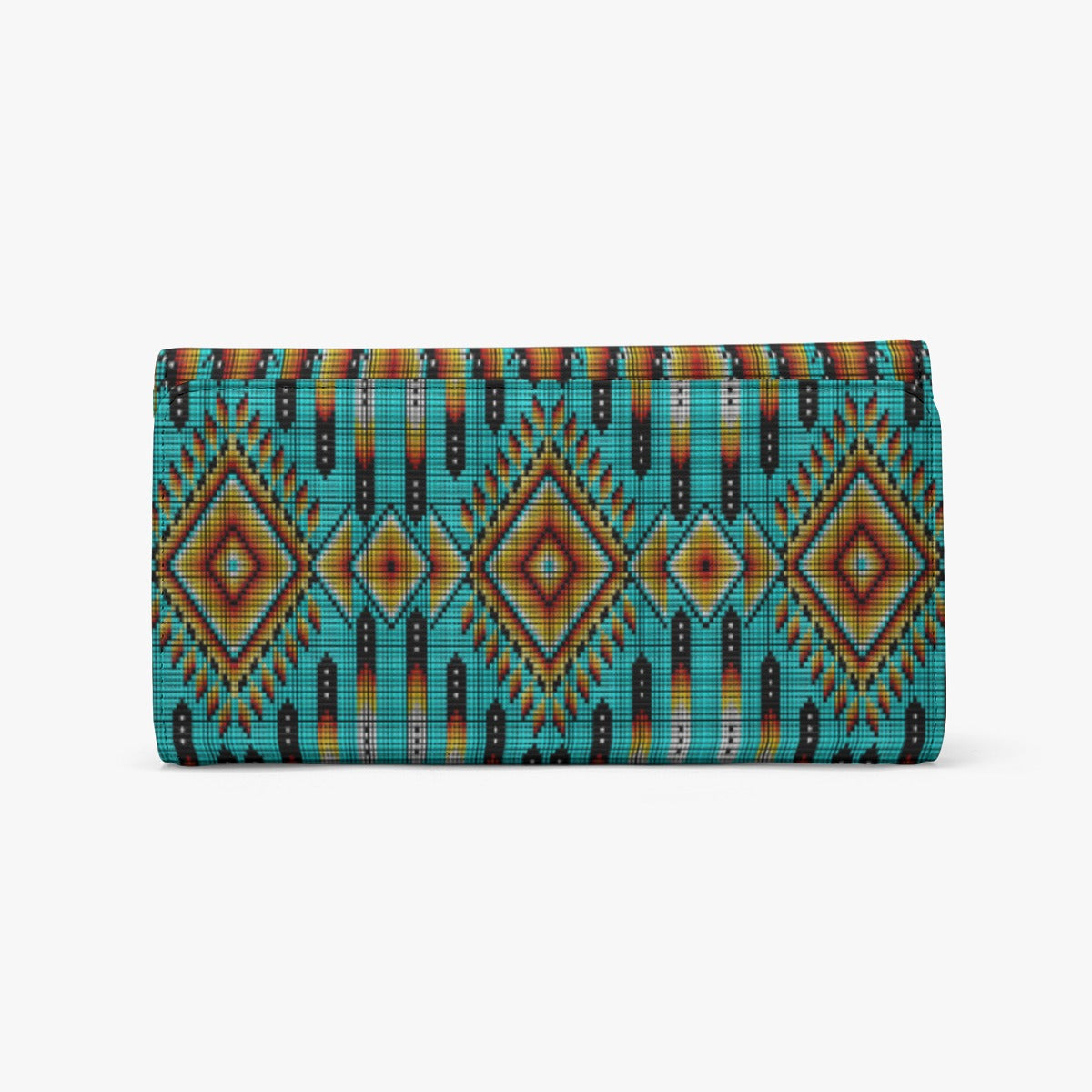 Fire Feather Turquoise Foldable Wallet