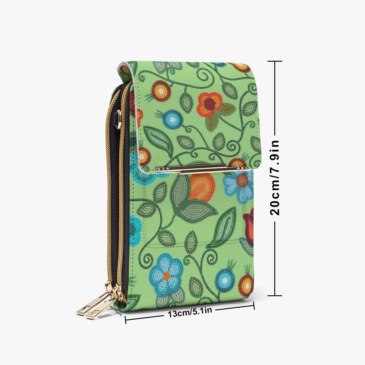 Prairie Fire Petals Sage Mobile Phone Chest Bag