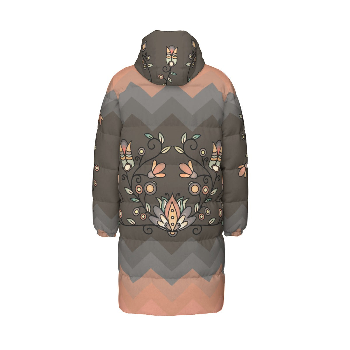 Roots and Rising Earthy Unisex Long Down Jacket