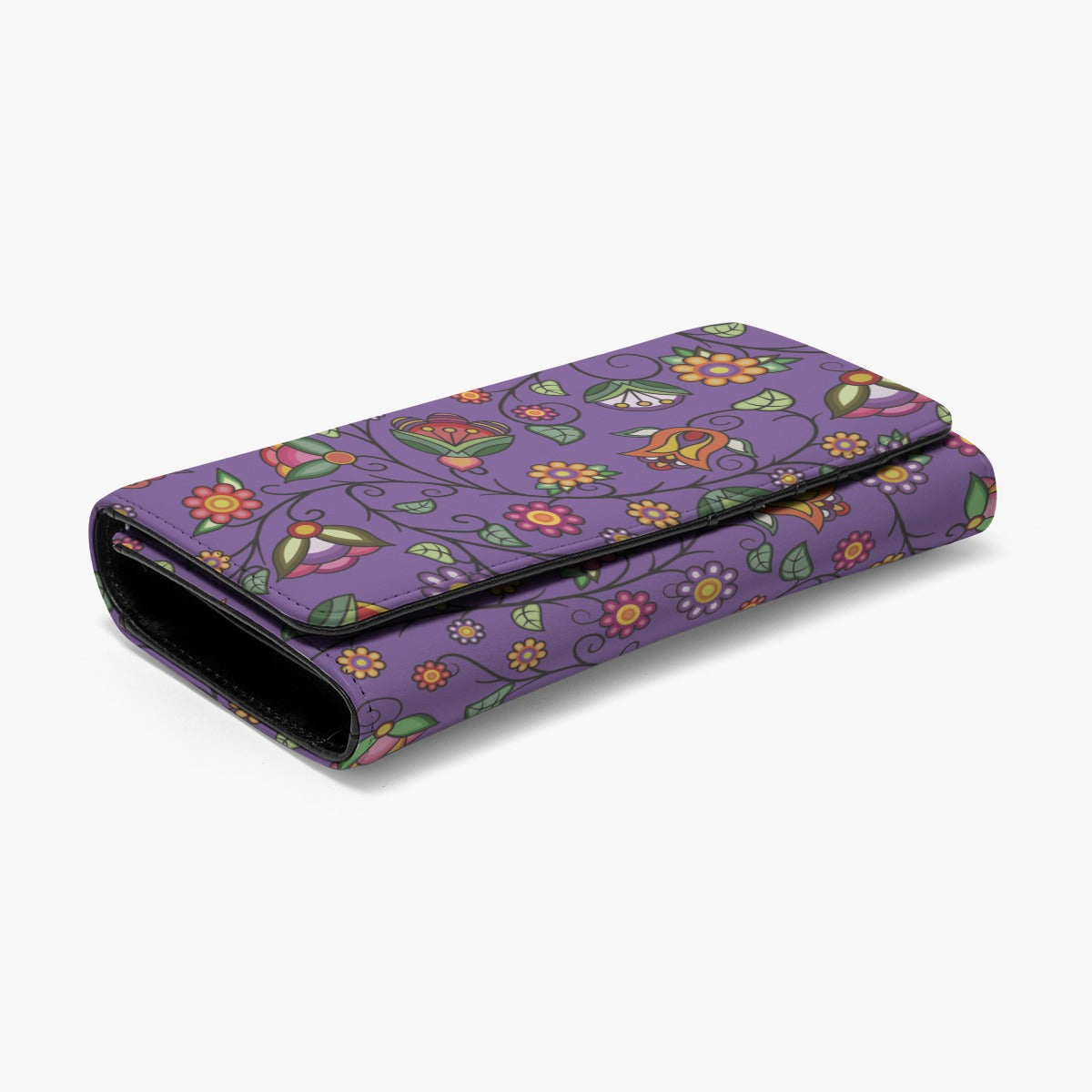 Heartbeat Petals Purple Foldable Wallet