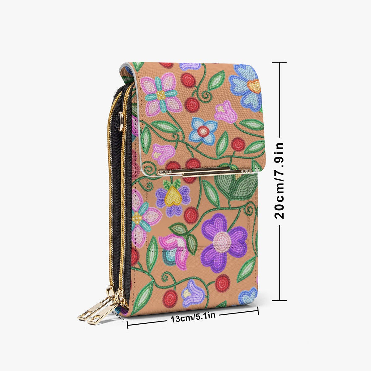 Petal Harmony Terracotta Mobile Phone Chest Bag