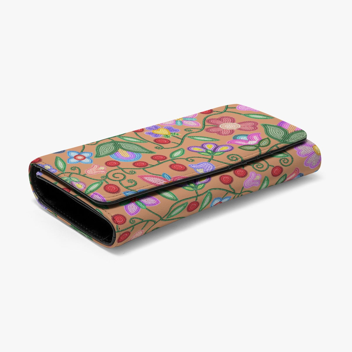 Petal Harmony Terracotta Foldable Wallet