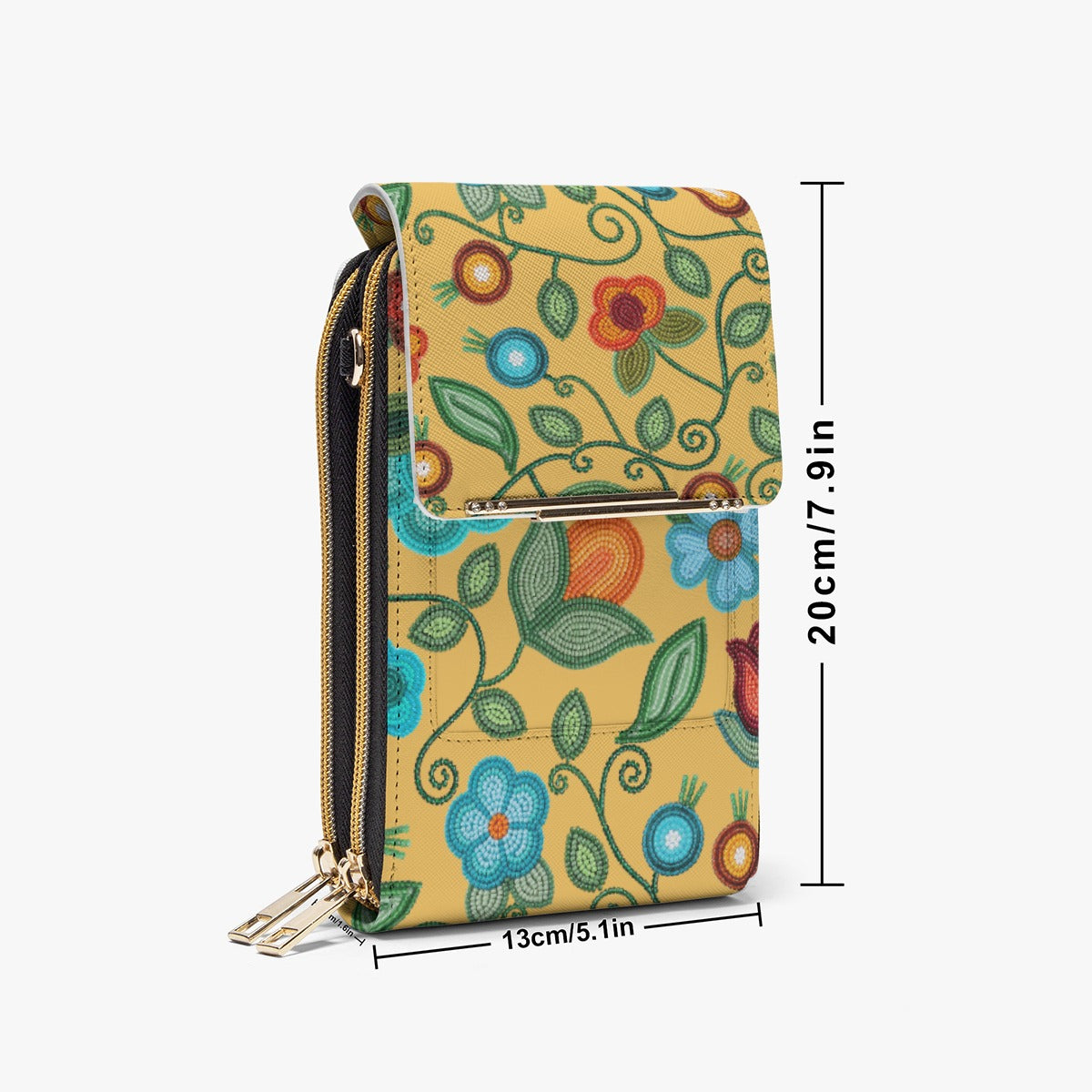 Prairie Fire Petals Honey Mobile Phone Chest Bag