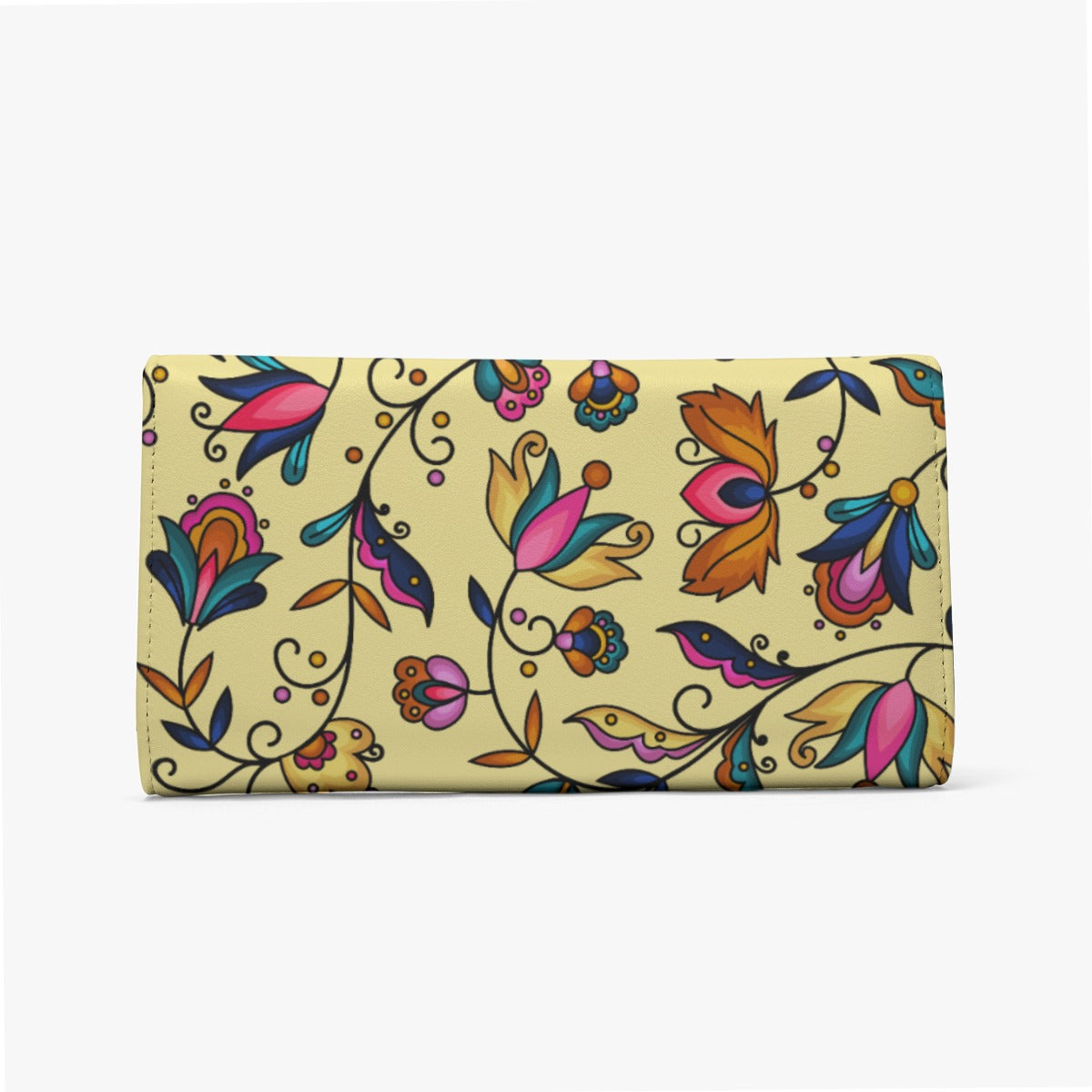 Copper Prairie Petals Yellow Foldable Wallet