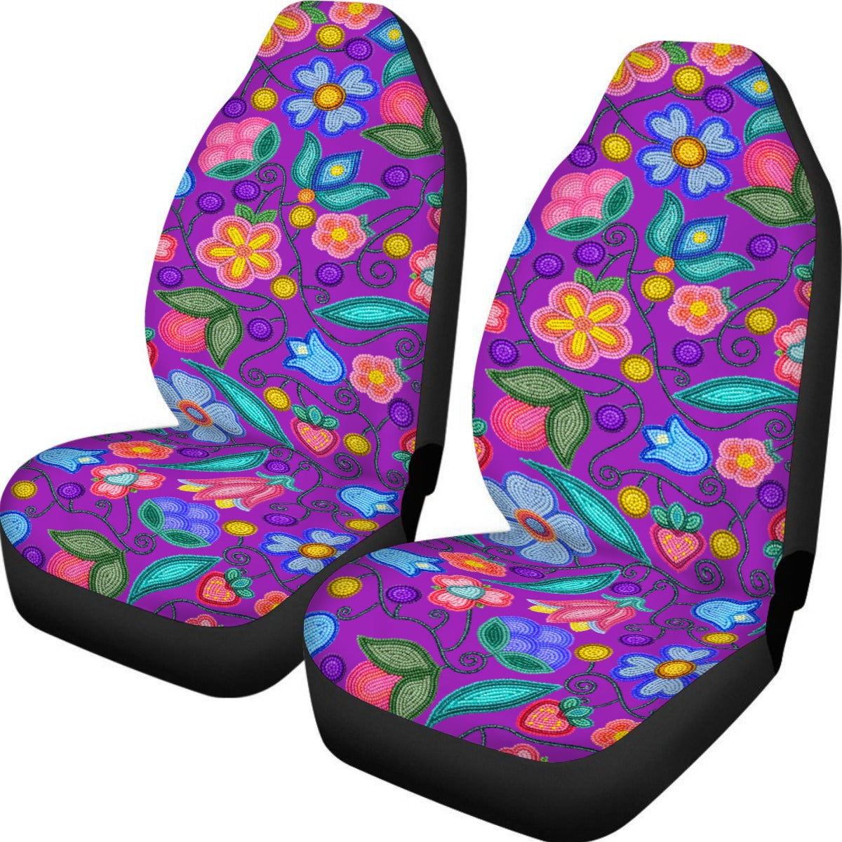 Sweet Offering Purple Universal Car Seat Cover With Thickened Back