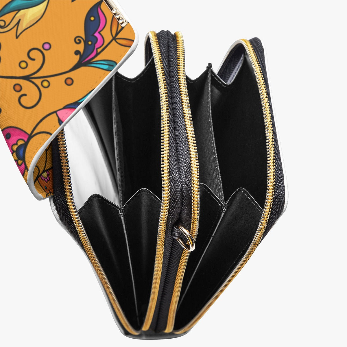 Copper Prairie Petals Orange Mobile Phone Chest Bag