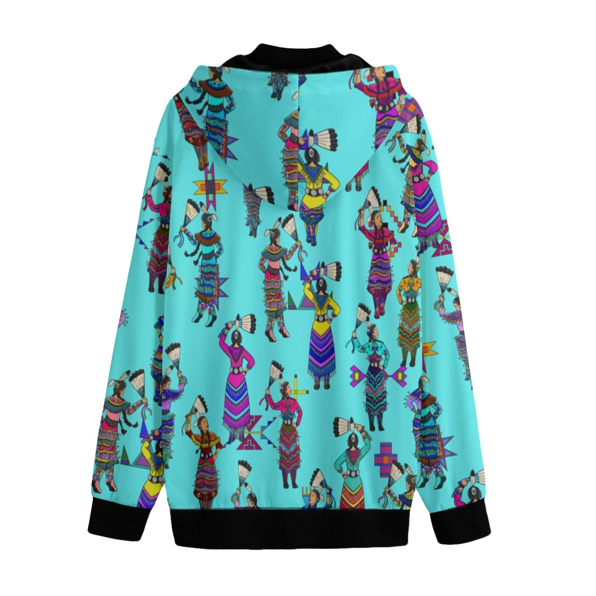 Women's Jingle Dancers Turquoise Men's Varsity Jacket