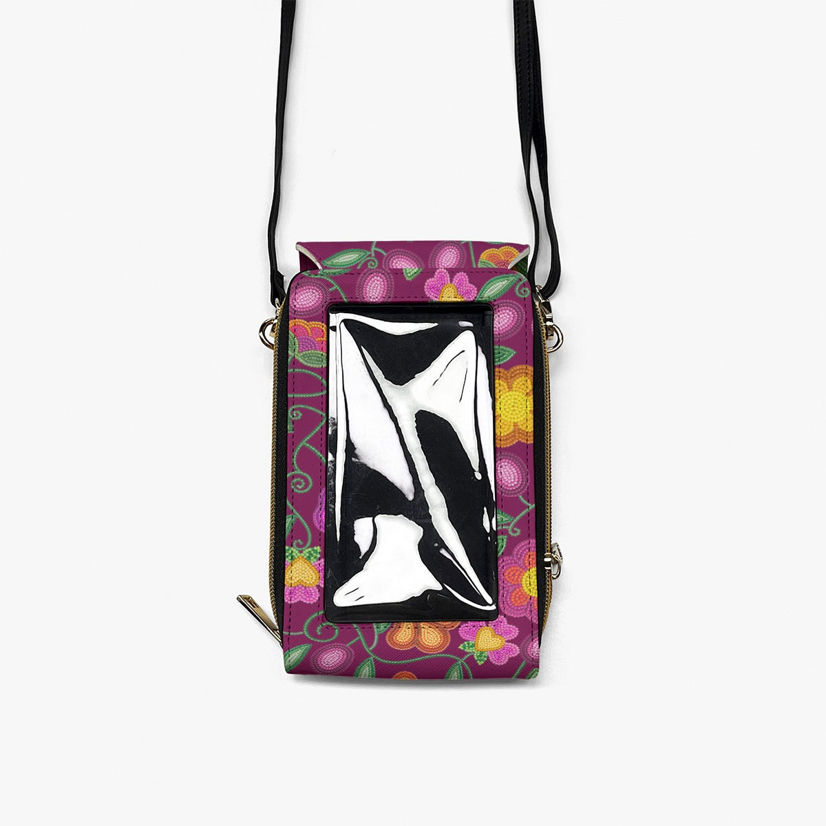 Boreal Bounty Dark Magenta Mobile Phone Chest Bag
