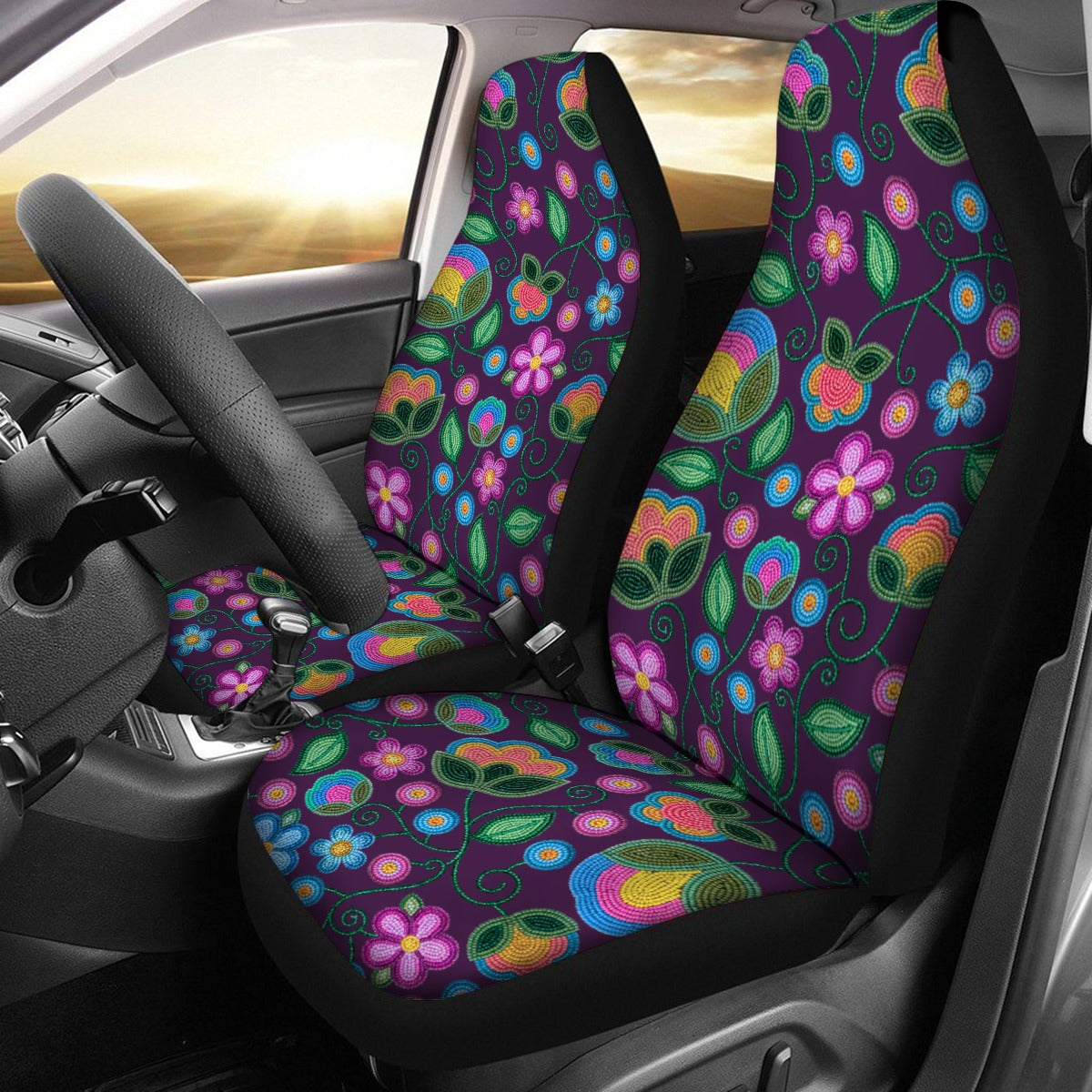 Turquoise Sunbeam Violet Universal Car Seat Cover With Thickened Back