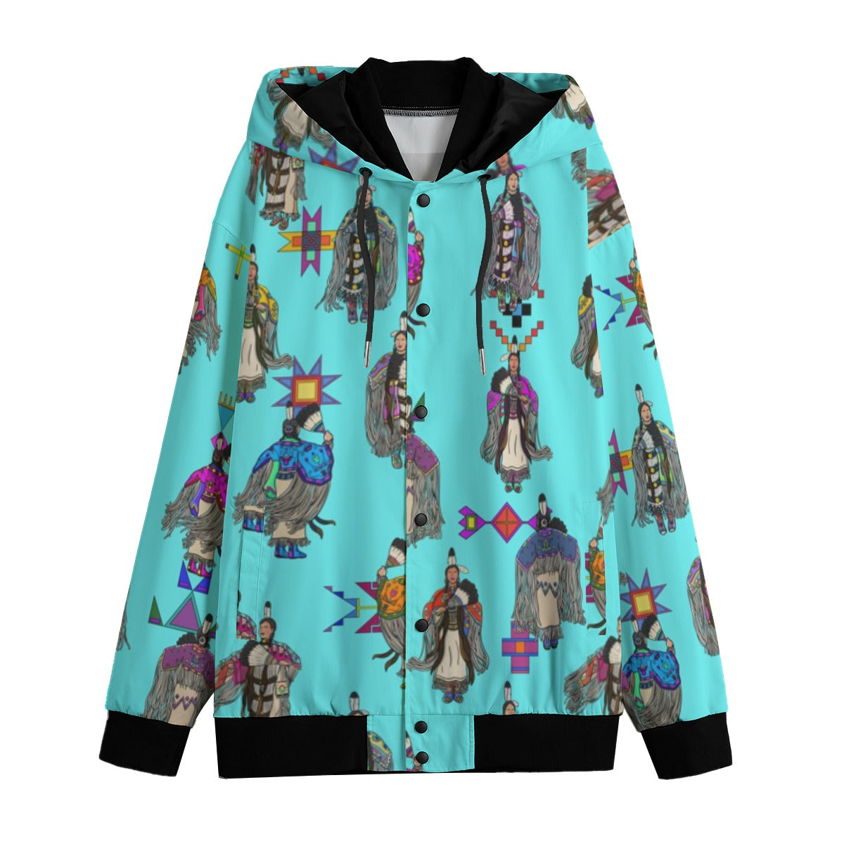 Women's Tradish Dancers Turquoise Men's Varsity Jacket