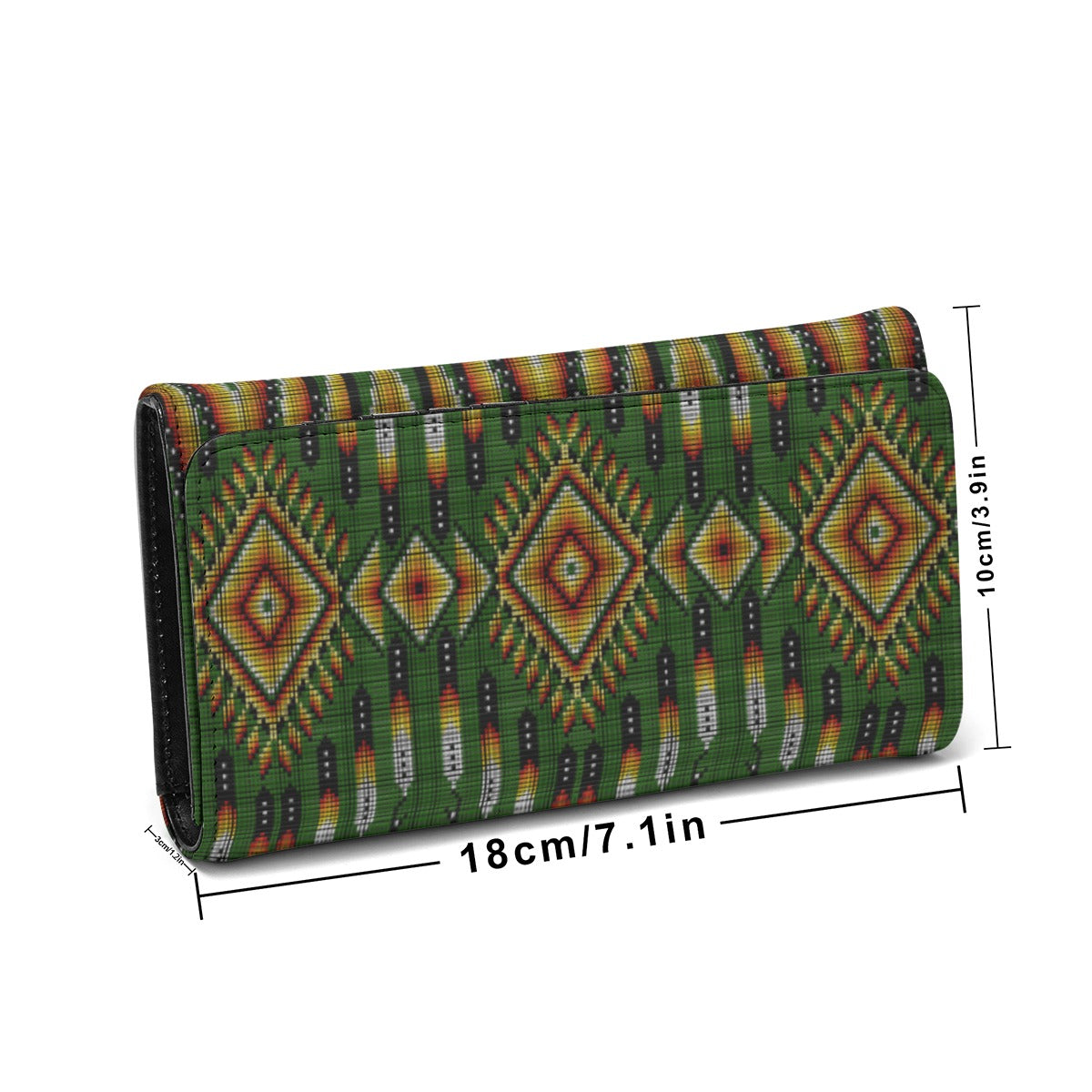 Fire Feather Green Foldable Wallet
