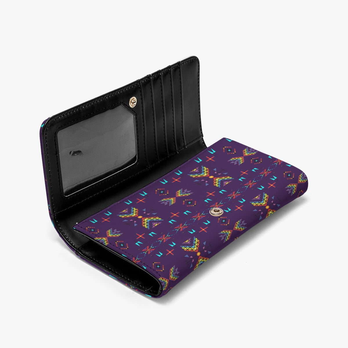 Rainy Chief Rainbow Dark Purple Foldable Wallet