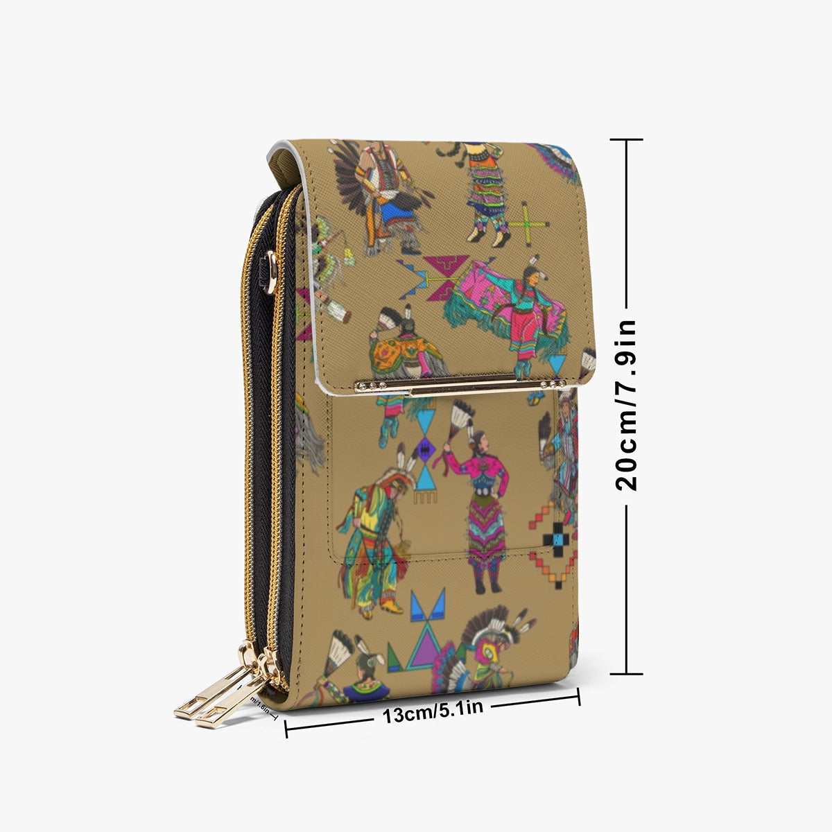 Grand Entry Dancers Earth Mobile Phone Chest Bag