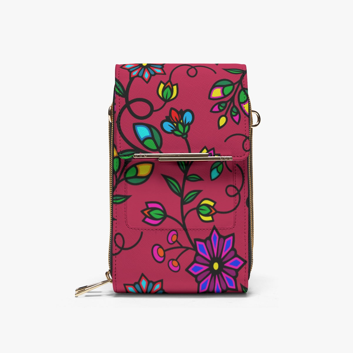 Prairie Paintbrush Passion Berry Mobile Phone Chest Bag