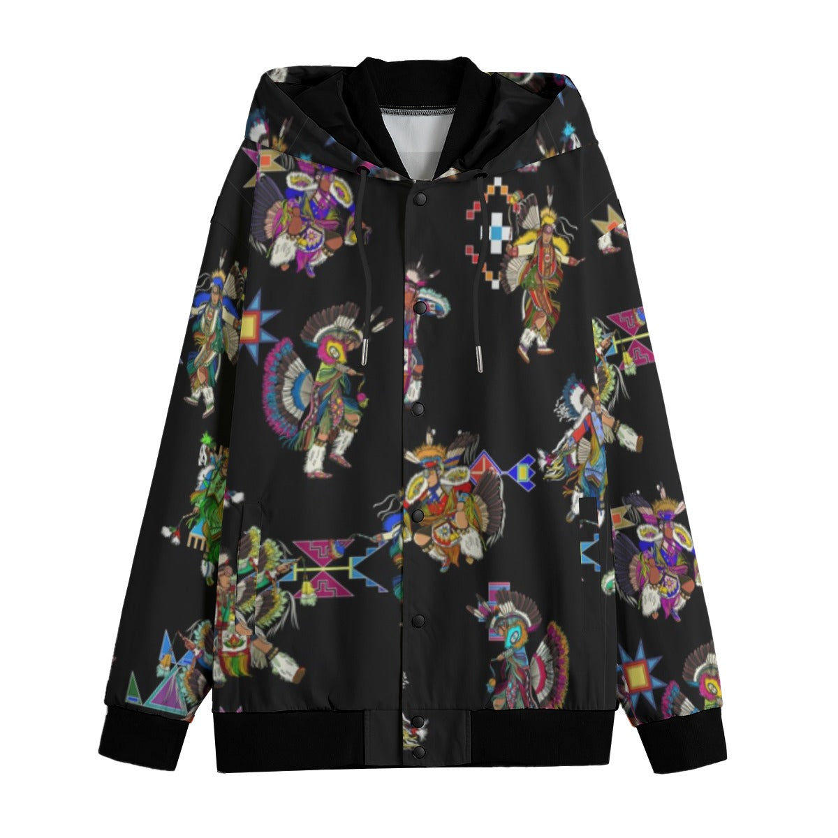 Men's Fancy Dancer Black Men's Varsity Jacket
