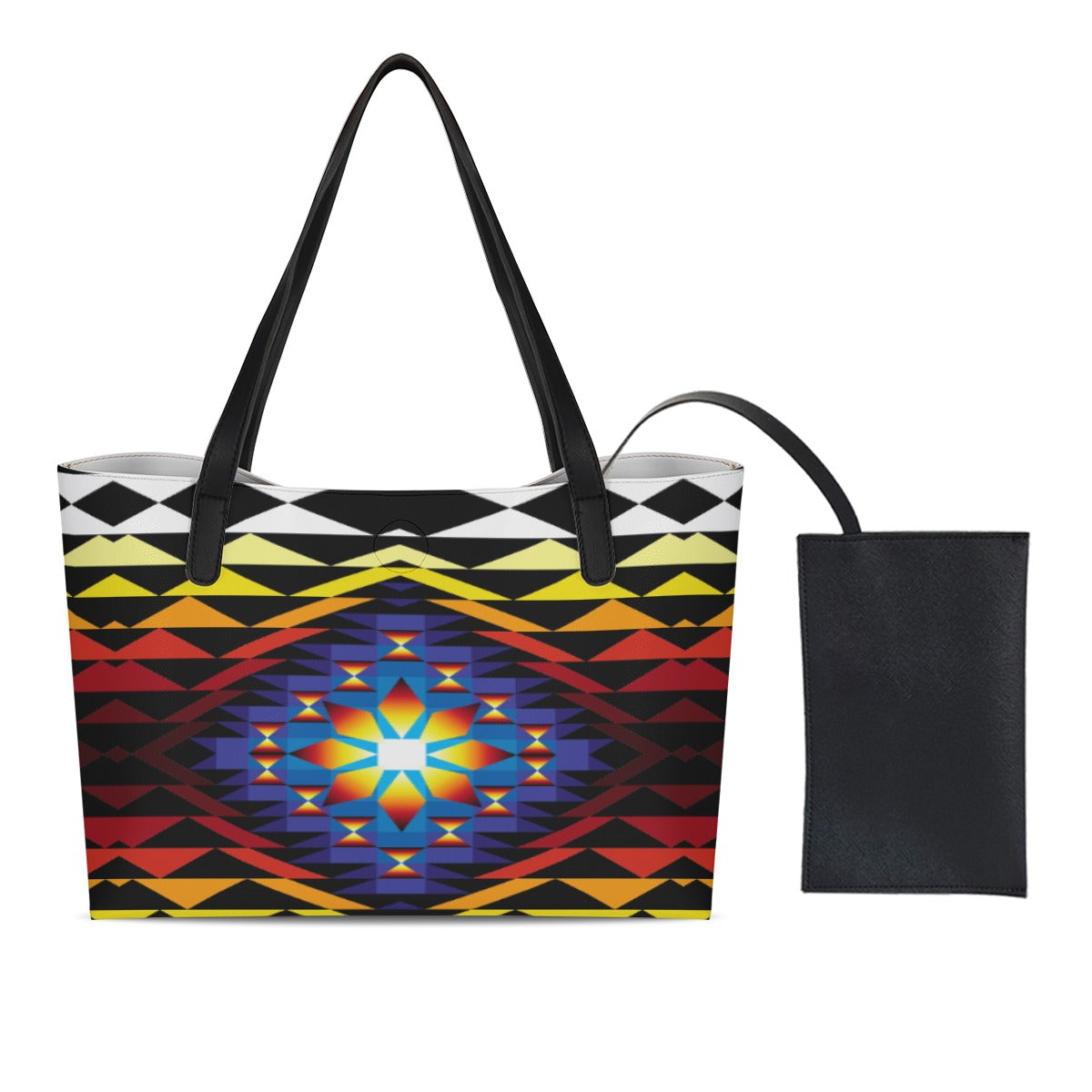 Sunset Blanket Shopping Tote Bag With Black Mini Purse