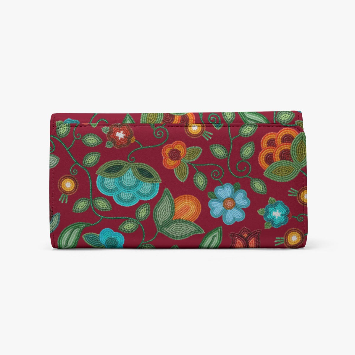 Prairie Fire Petals Red Foldable Wallet