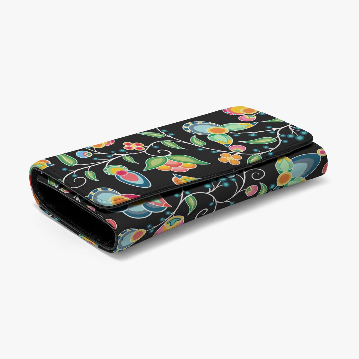 Floral Bounty Black Foldable Wallet