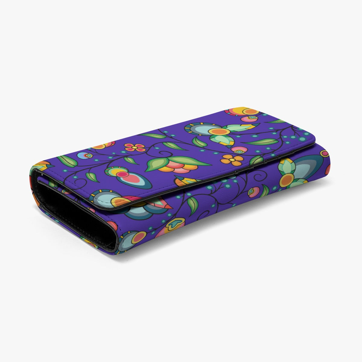 Floral Bounty Blue Foldable Wallet