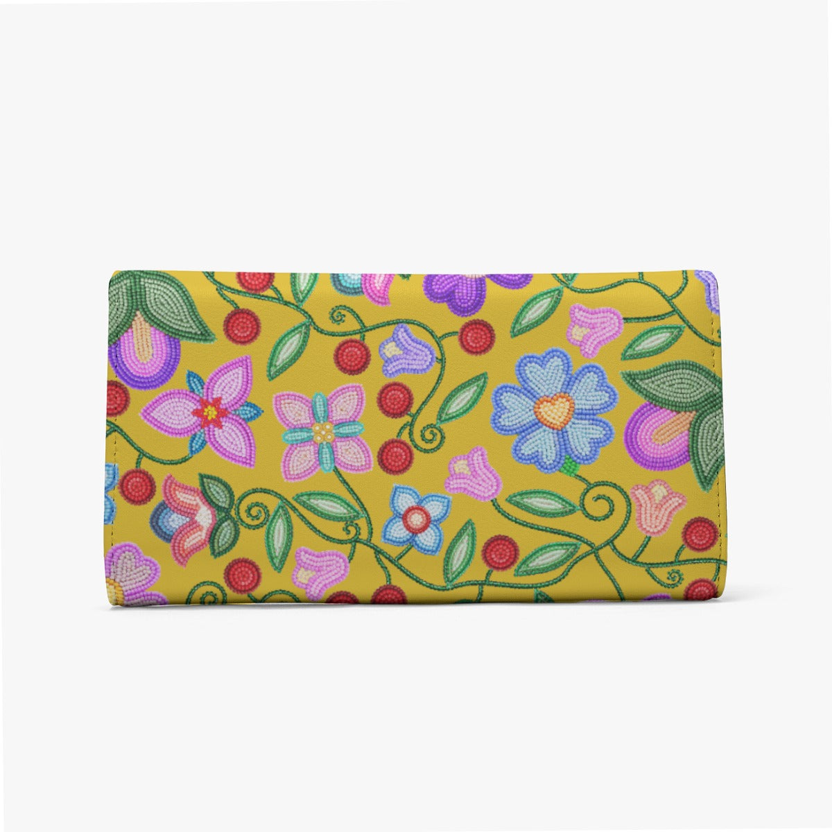 Petal Harmony Ochre Foldable Wallet