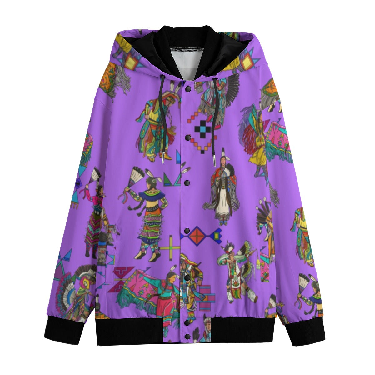 Grand Entry Dancers Purple Men's Varsity Jacket