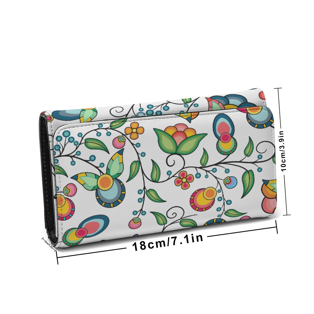 Floral Bounty White Foldable Wallet