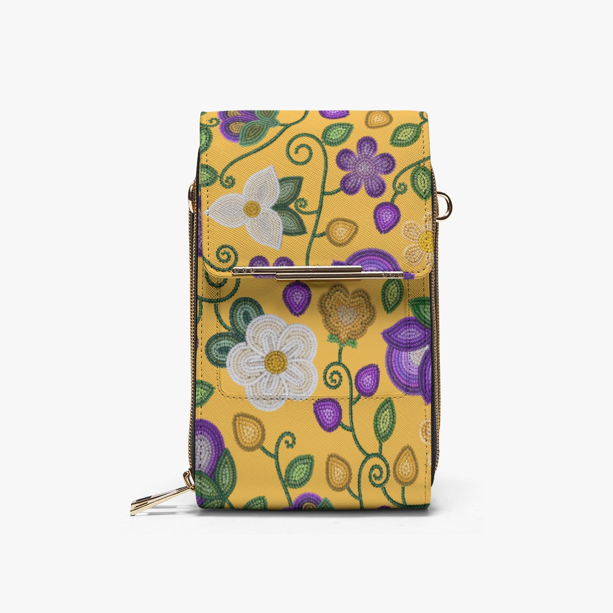Midnight Moss Bloom Yellow Mobile Phone Chest Bag