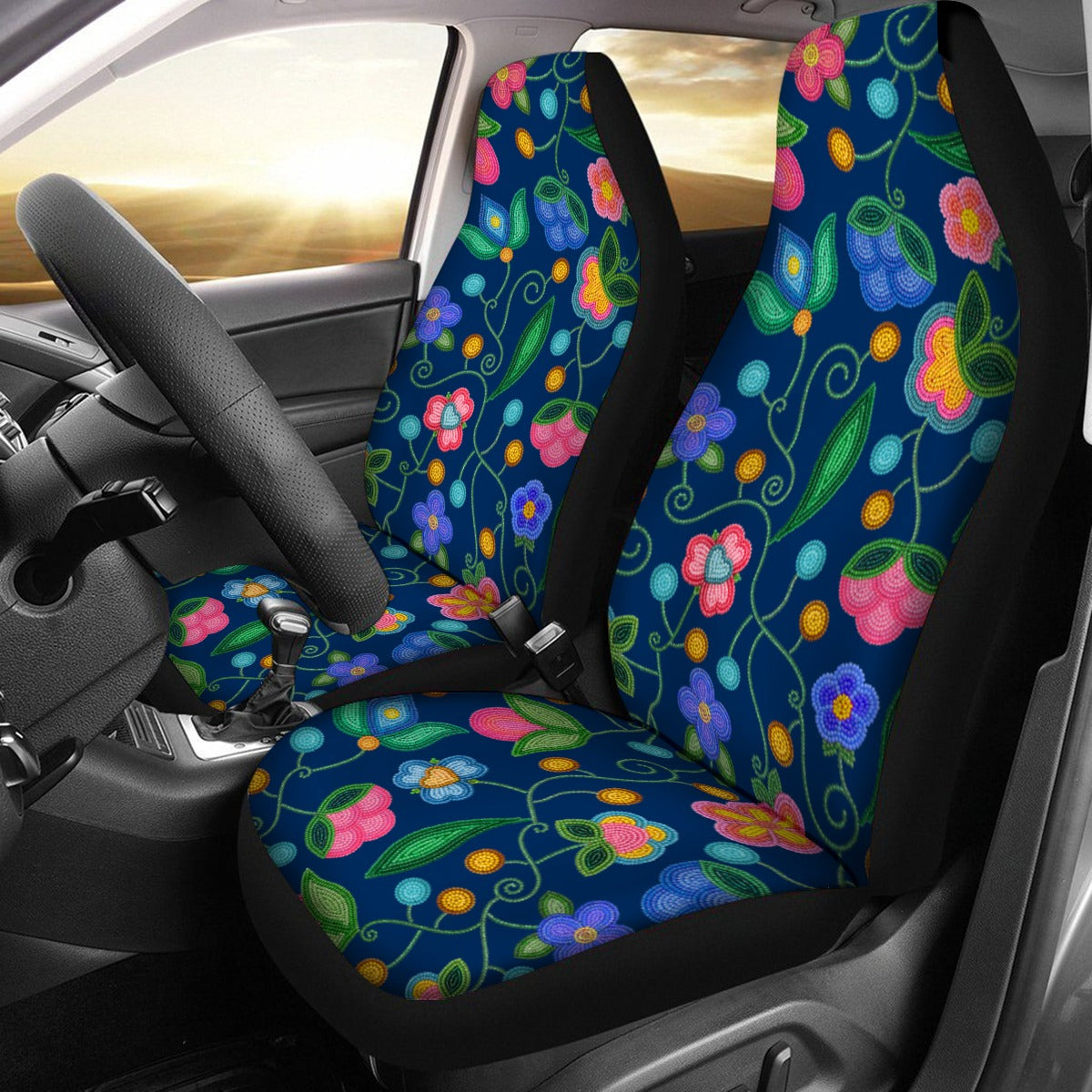 Skyberry Serenade Navy Universal Car Seat Cover With Thickened Back