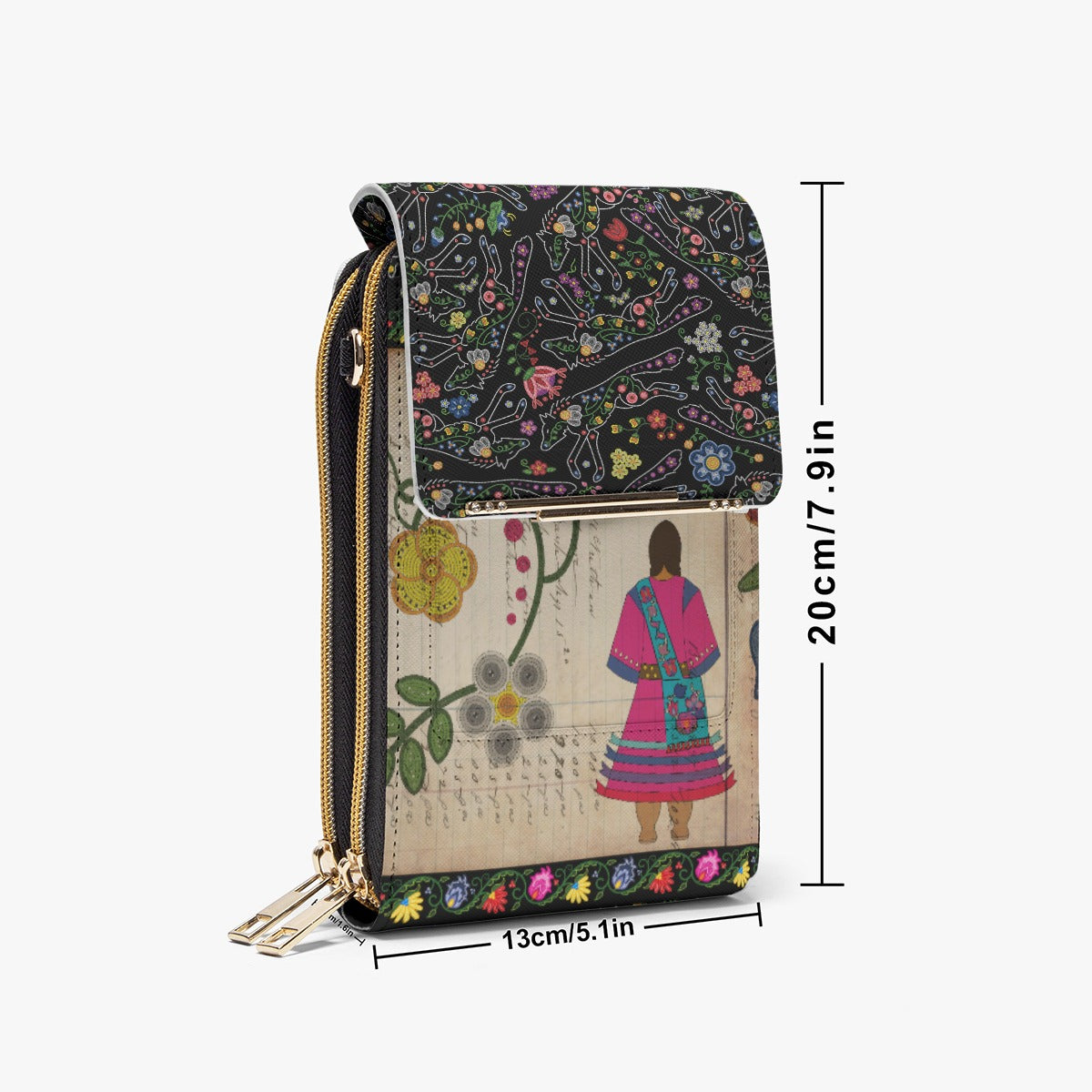 Floral Ledger Sisters Mobile Phone Chest Bag