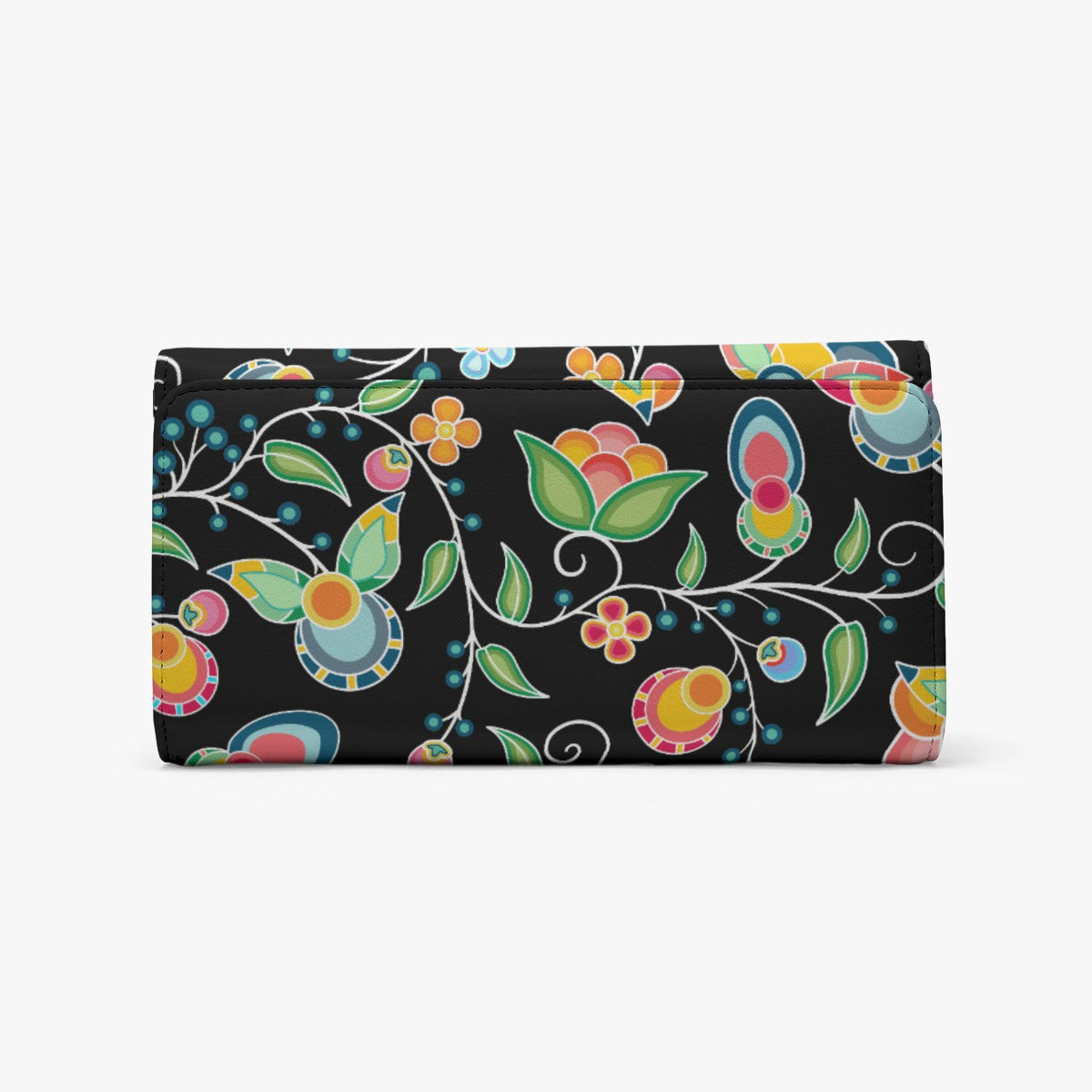 Floral Bounty Black Foldable Wallet