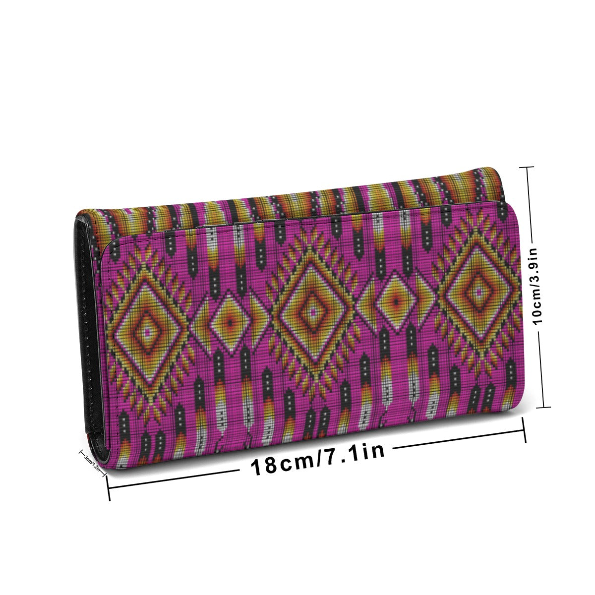 Fire Feather Pink Foldable Wallet